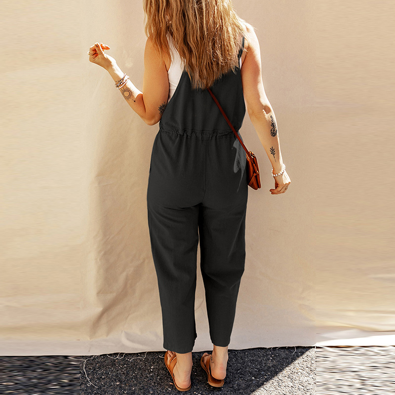 Jumpsuit — Straight-Leg Layering Overalls