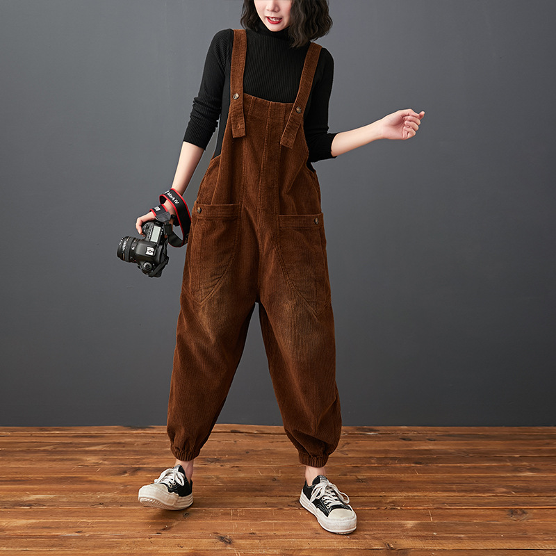 Jumpsuit — Textured Pocket Overalls