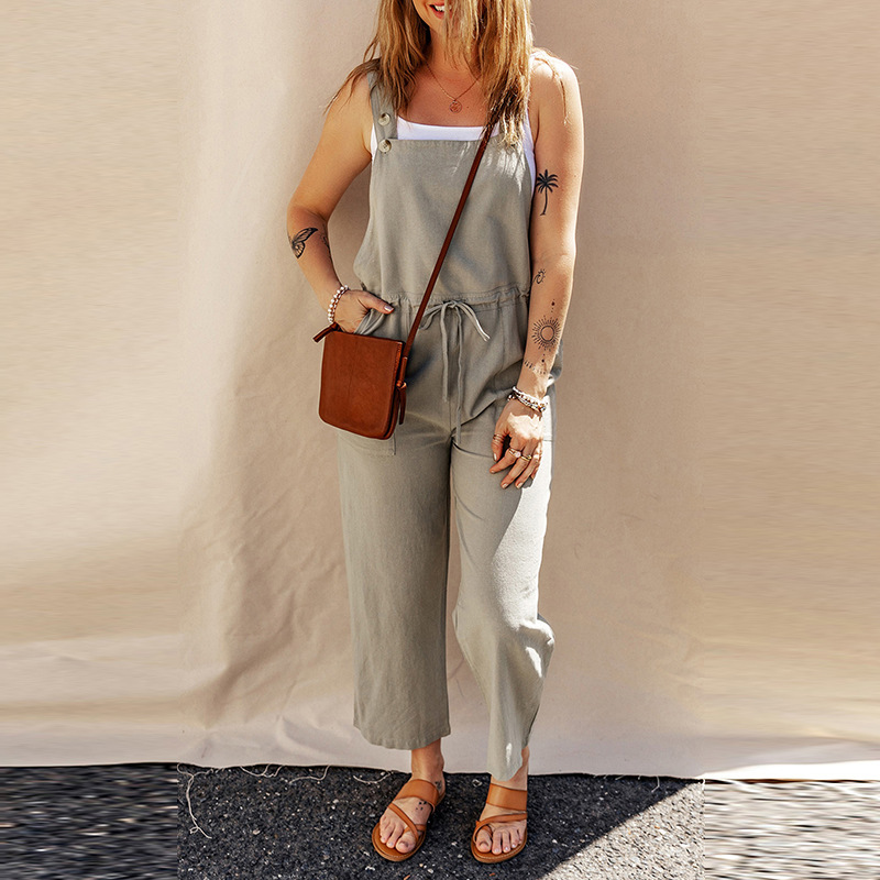 Jumpsuit — Straight-Leg Layering Overalls